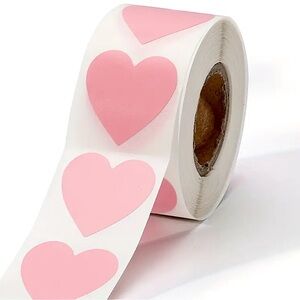 500pc Heart Stickers Roll